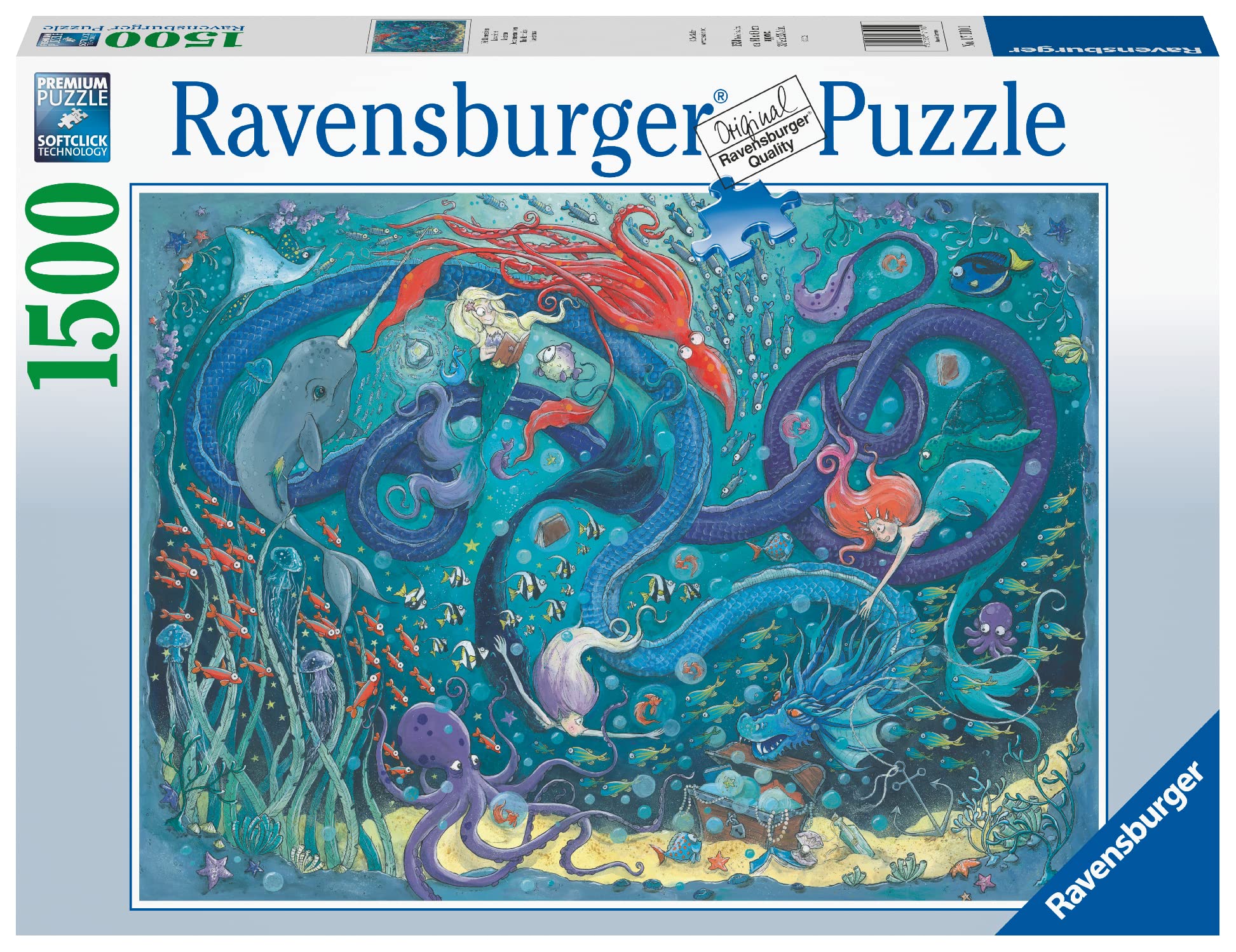 Amazon.com: Ravensburger - 1500 Pieces Mermaid Puzzle, Gift Idea